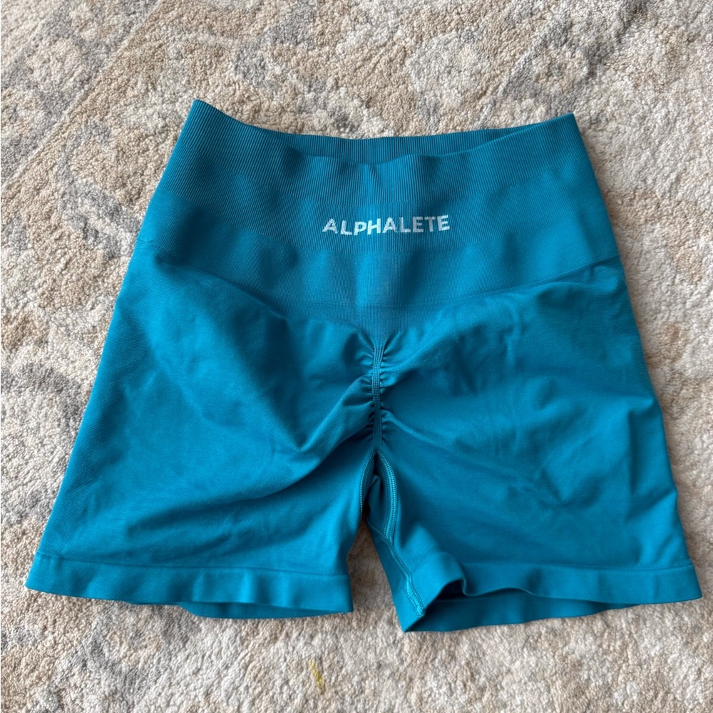 Alphalete Women's Teal Bike Shorts